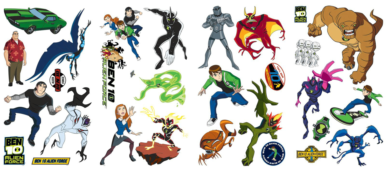 Ben 10 Alien Force Removable Wall Decorations - Click Image to Close