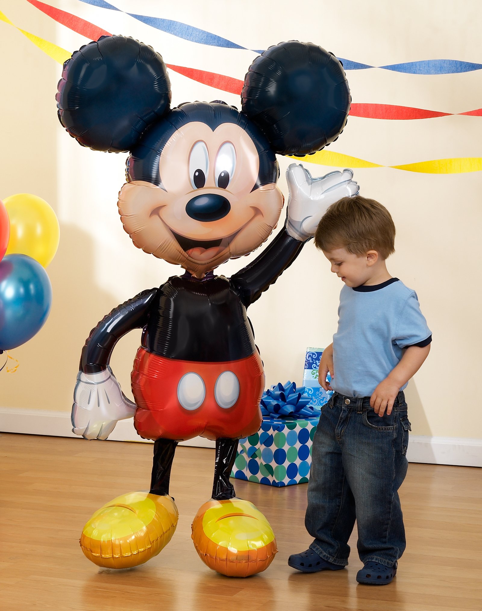 Mickey Mouse Airwalker 52" Jumbo Foil Balloon - Click Image to Close