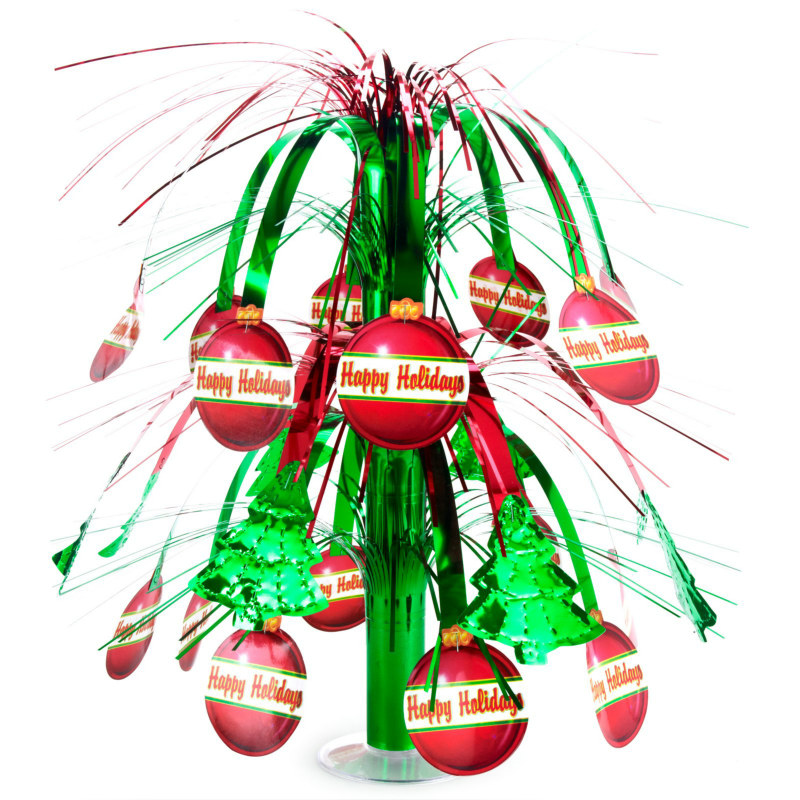 Christmas Ornament Cascade Centerpiece