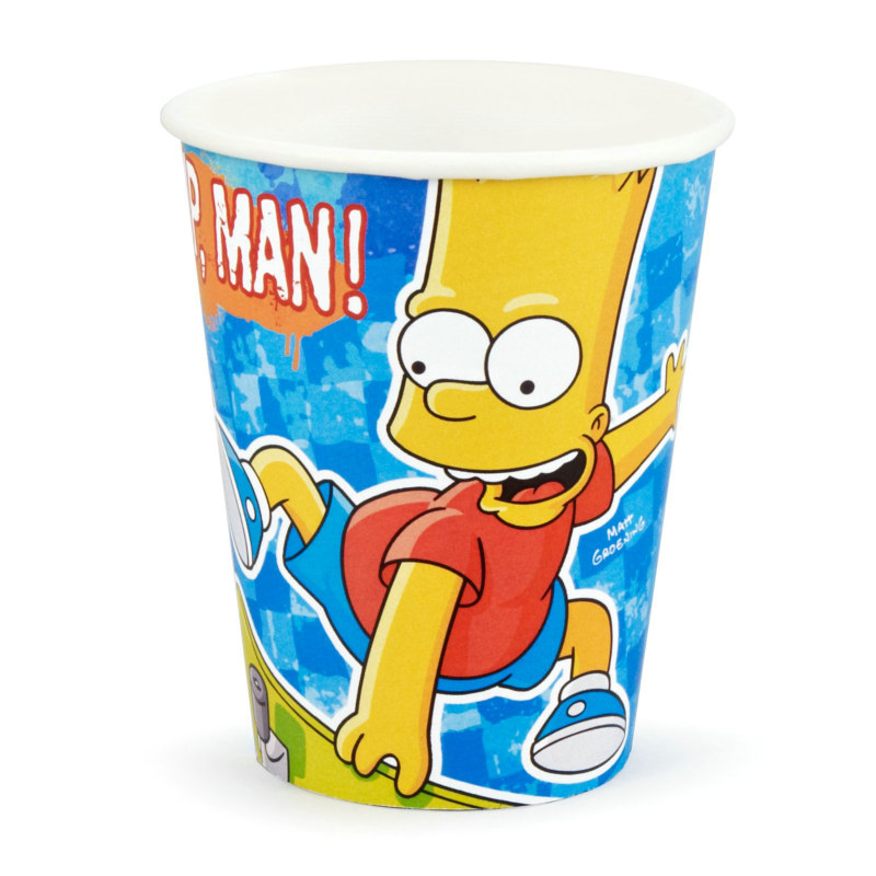 Simpsons 9 oz. Paper Cups (8 count) - Click Image to Close