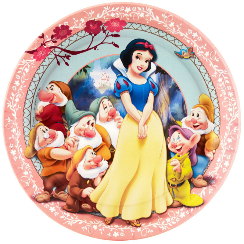 Snow White Dinner Plates (8 count) - Click Image to Close