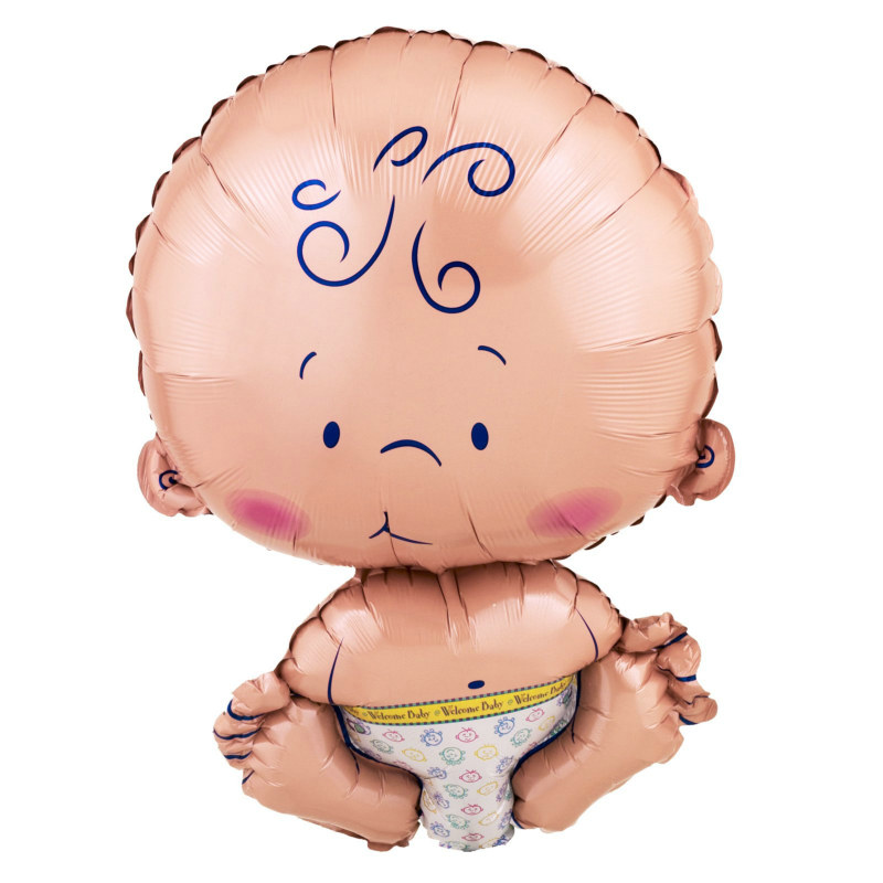 Welcome Baby Shaped 22" Jumbo Foil Balloon - Click Image to Close