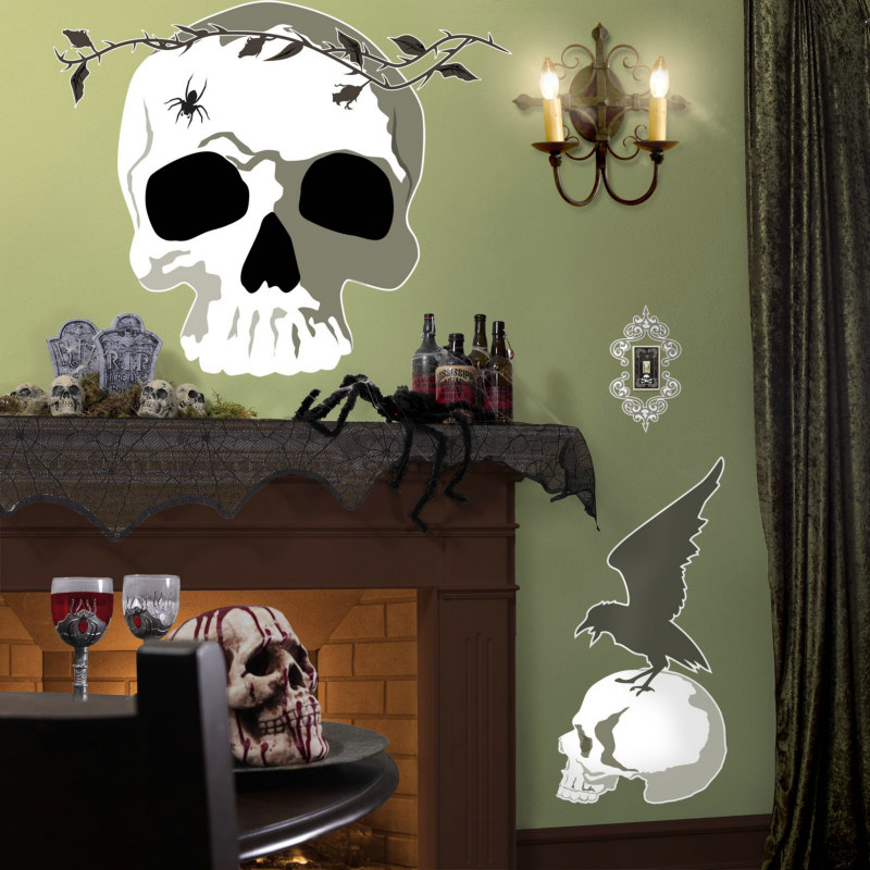 Scary Skull Halloween Giant Wall Decals