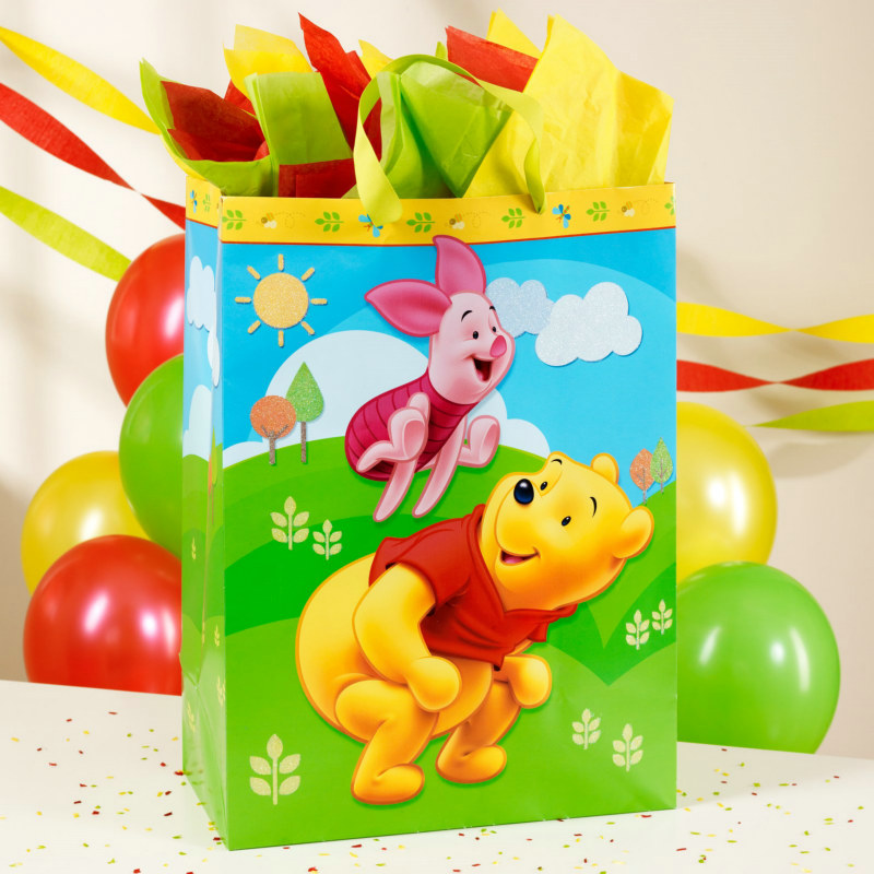 Winnie the Pooh Jumbo Gift Bag - Click Image to Close