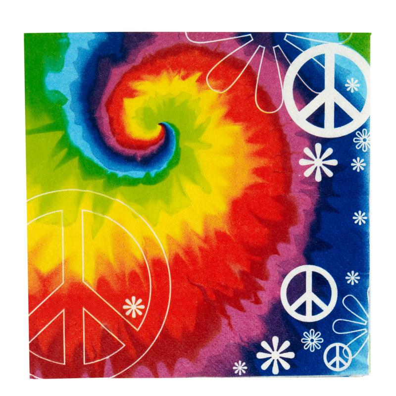 Tie Dye Fun Lunch Napkins (18 count) - Click Image to Close