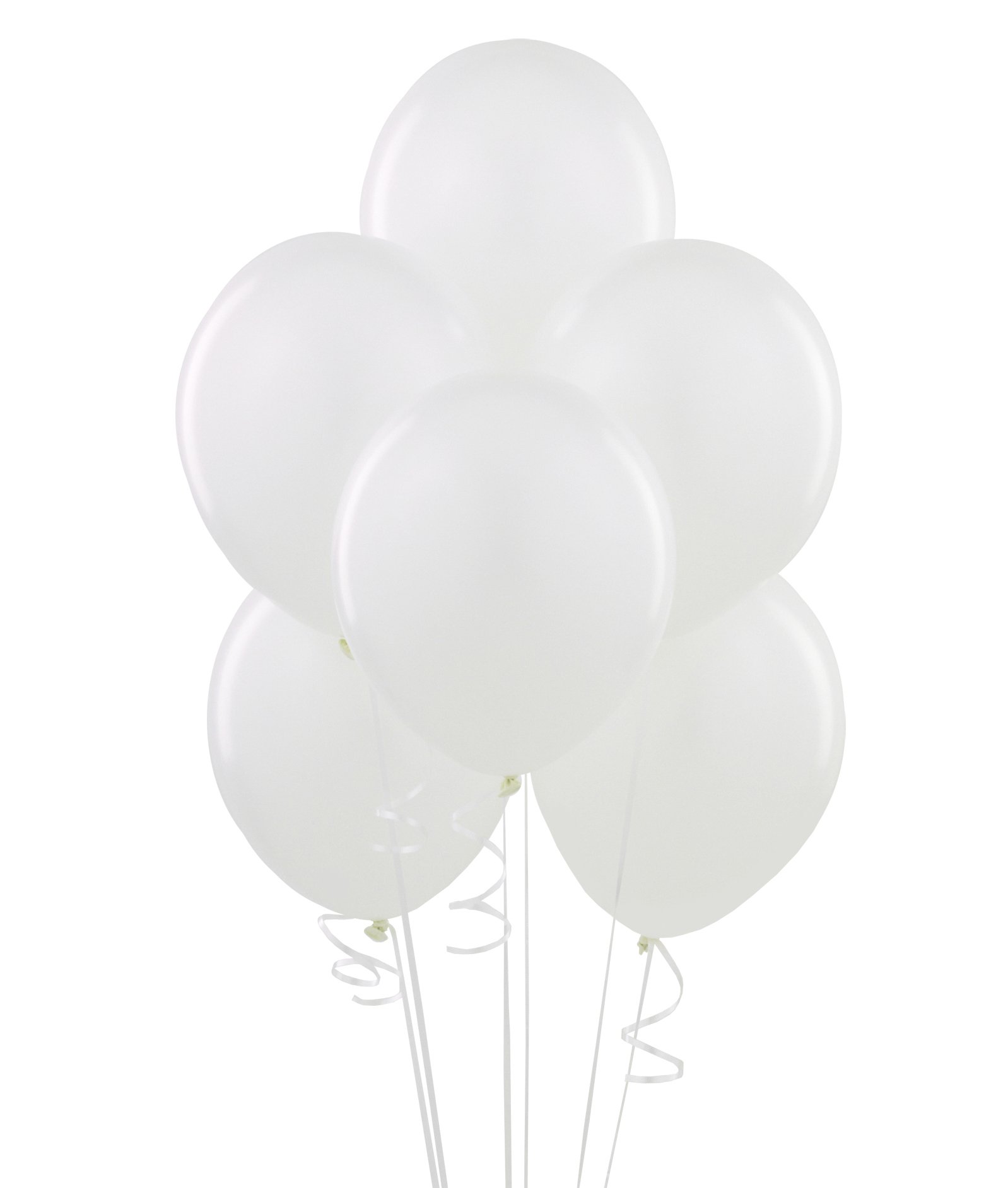 Bright White (White) Latex Balloons (6 count) - Click Image to Close