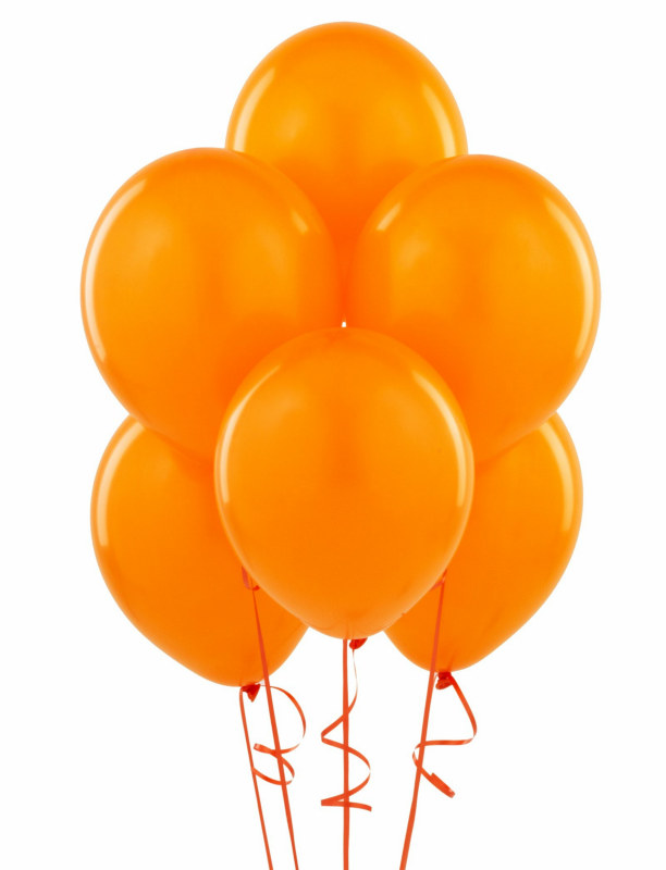 Orange 11" Matte Balloons (6 count) - Click Image to Close