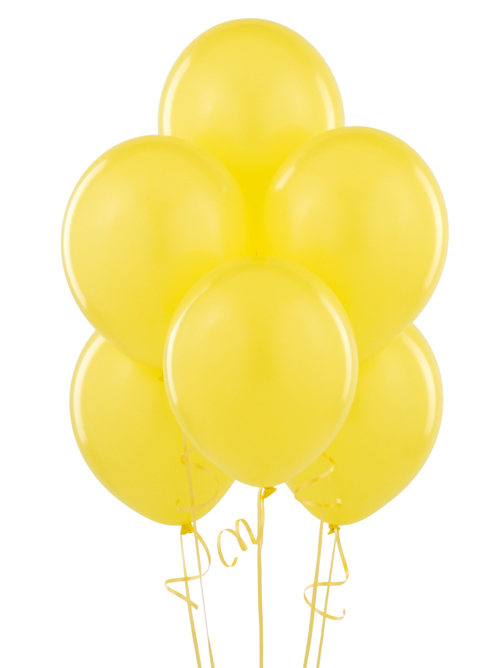 Yellow 11" Matte Balloons (6 count) - Click Image to Close