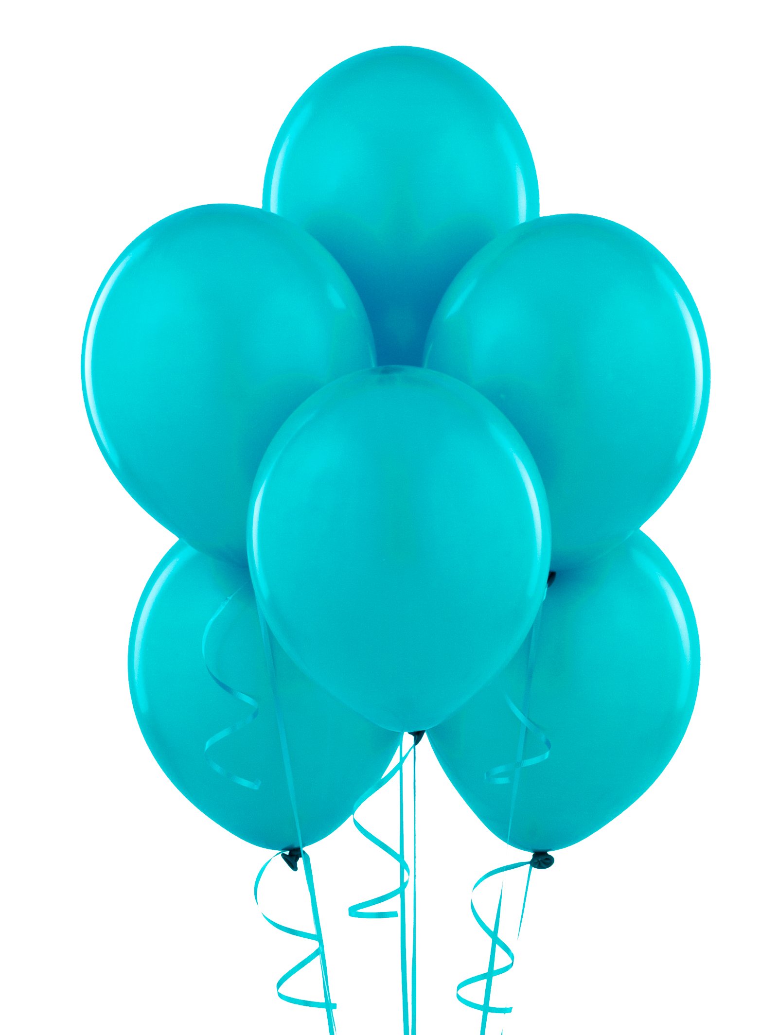 Bermuda Blue (Turquoise) 11" Matte Balloons (6 count) - Click Image to Close