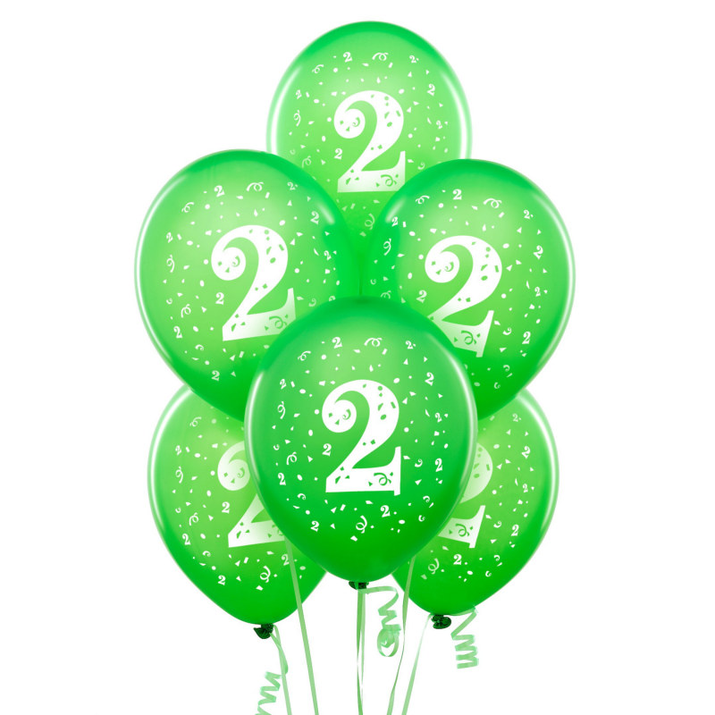 #2 Pearl Lime Green 11" Matte Balloons (6 count) - Click Image to Close