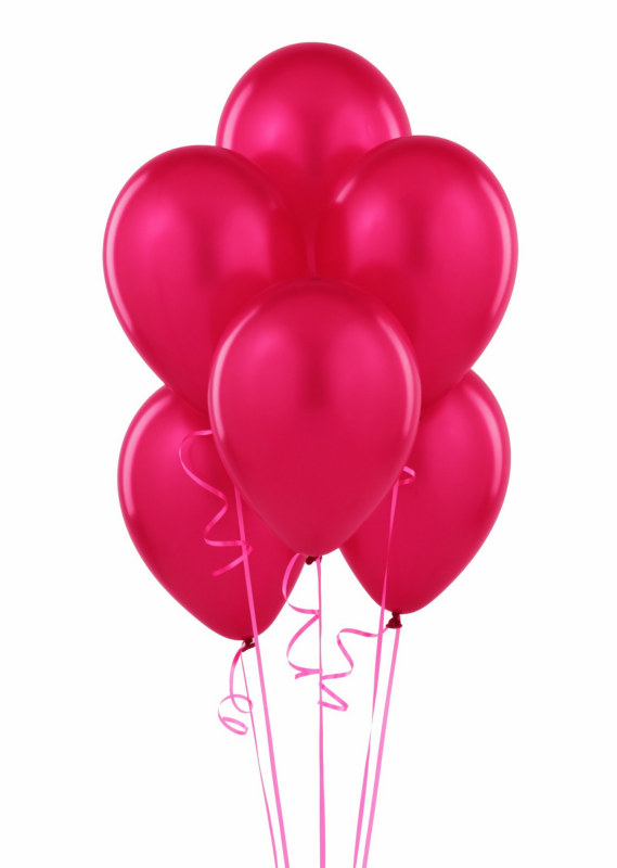 Hot Pink 11" Latex Balloons (6 count) - Click Image to Close