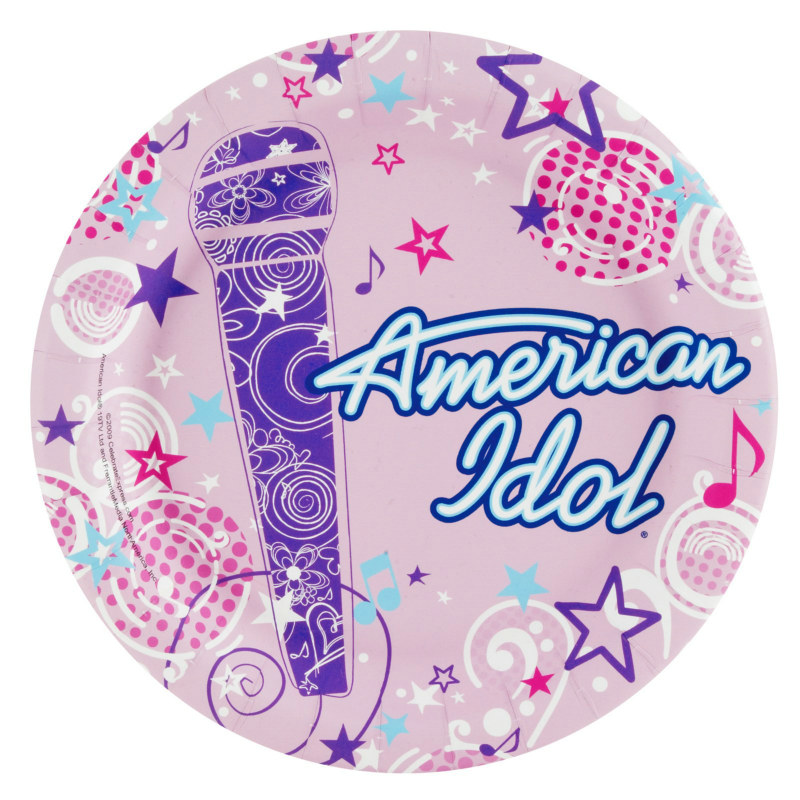 American Idol 3-D Dessert Plates (8 count) - Click Image to Close