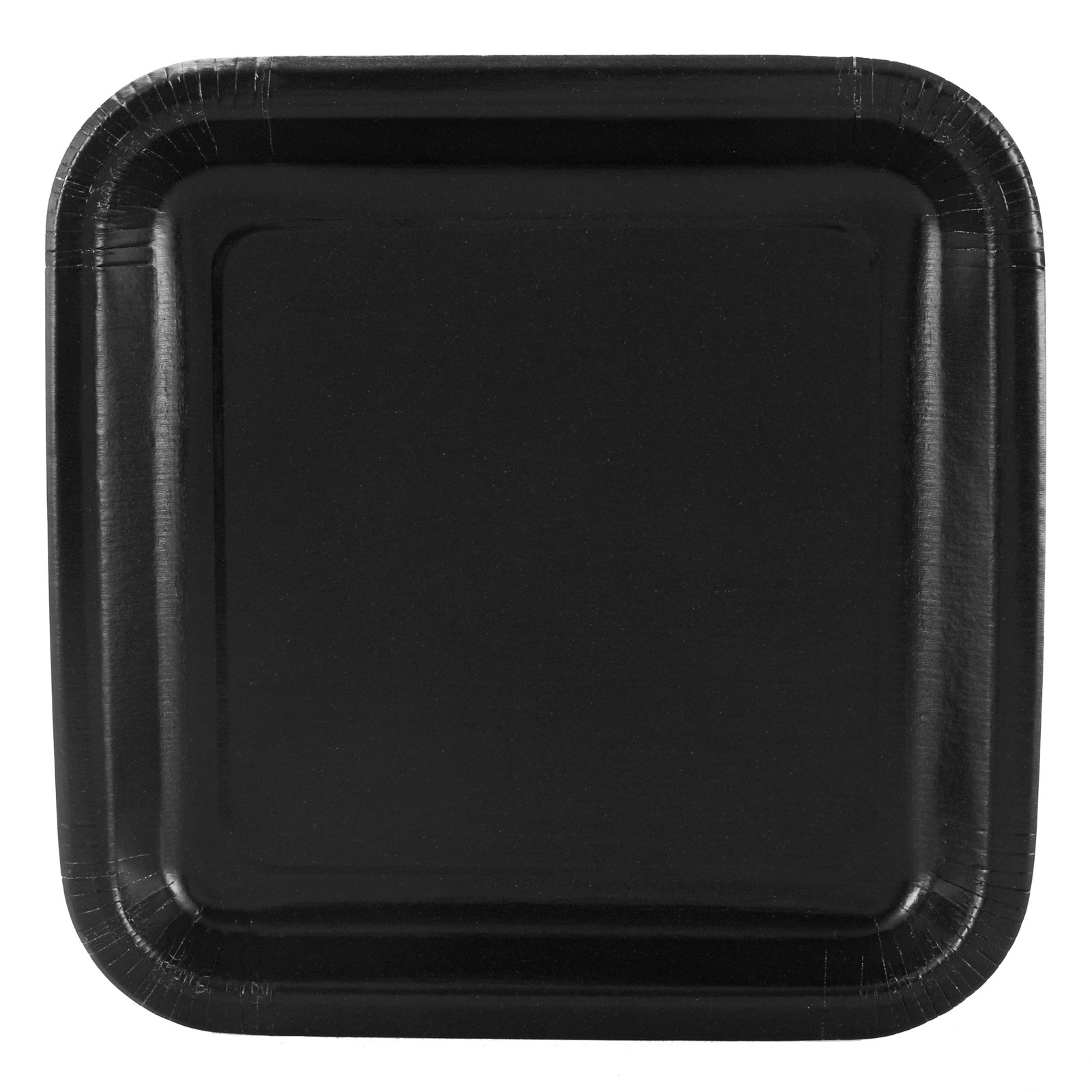 Black Square Dessert Plates (12 count) - Click Image to Close