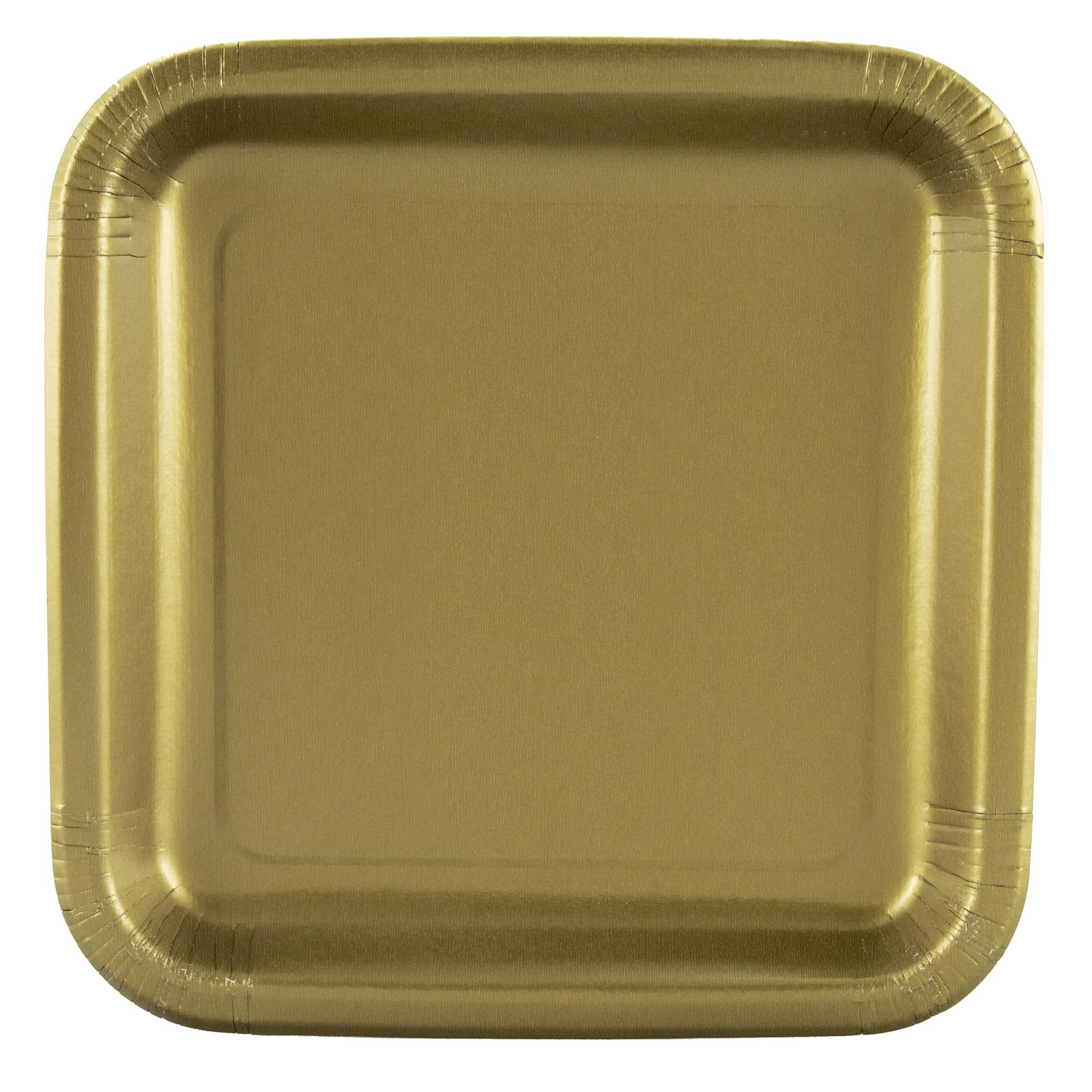 Gold Square Dessert Plates (12 count) - Click Image to Close