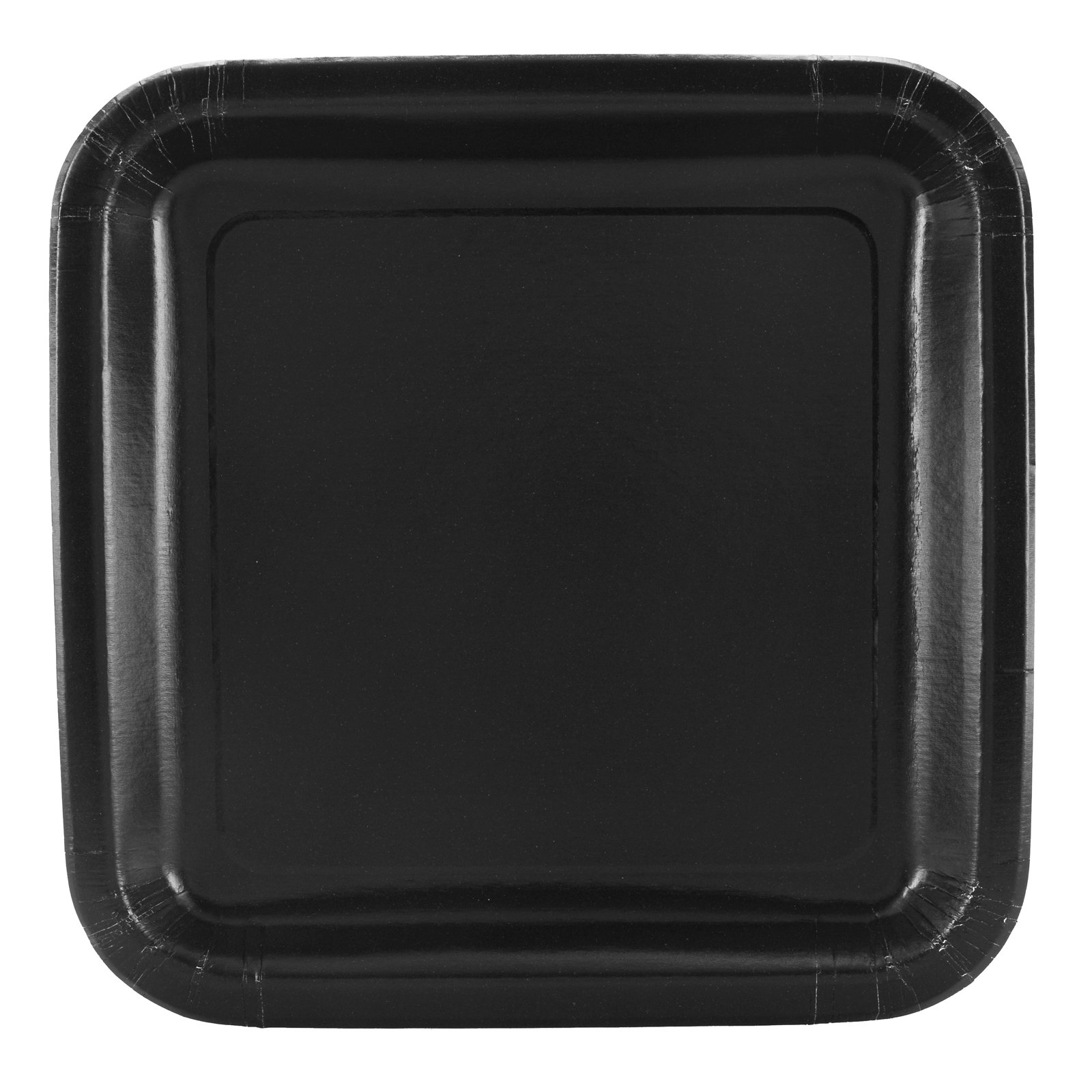 Black Square Dinner Plates (12 count) - Click Image to Close