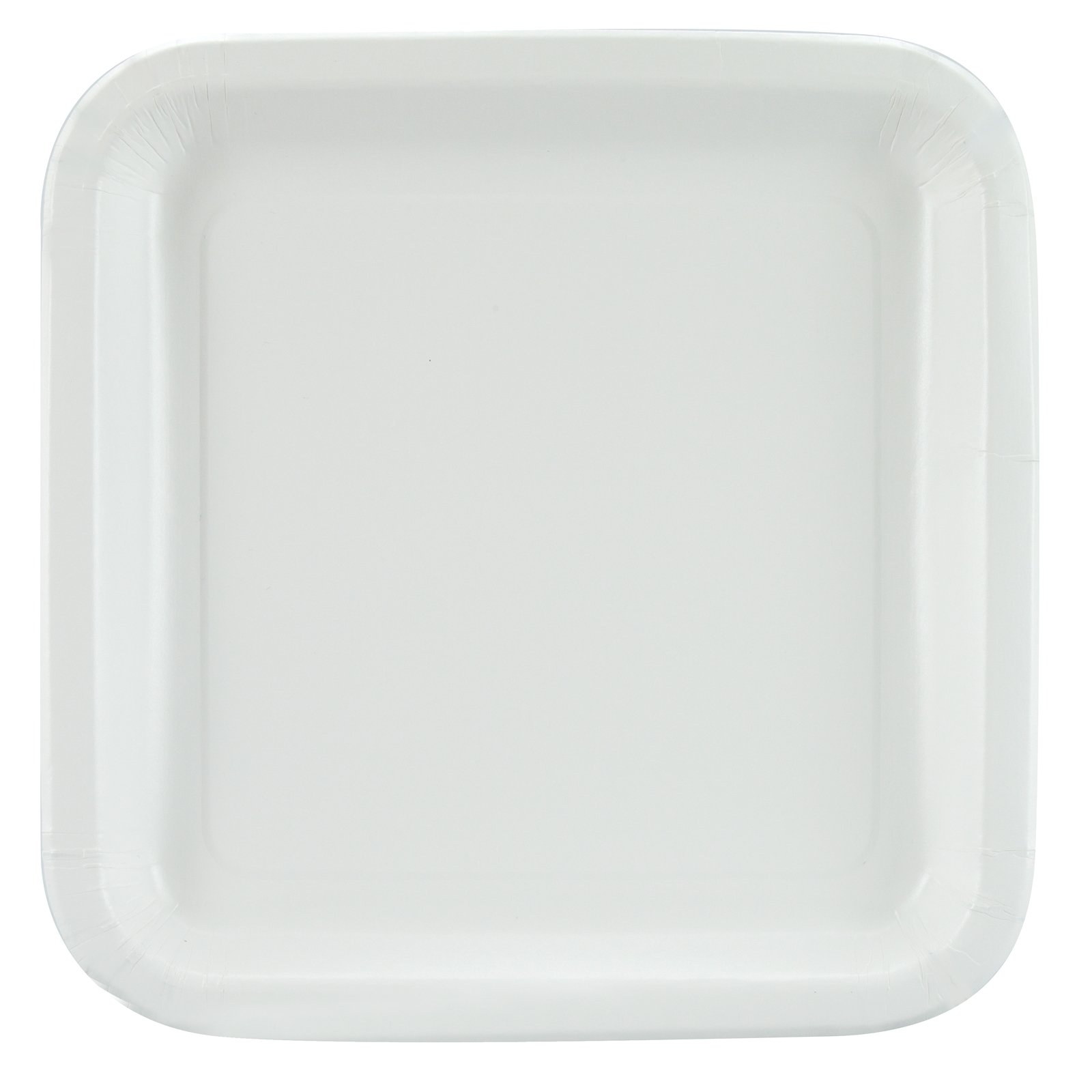 White Square Dinner Plates (12 count) - Click Image to Close