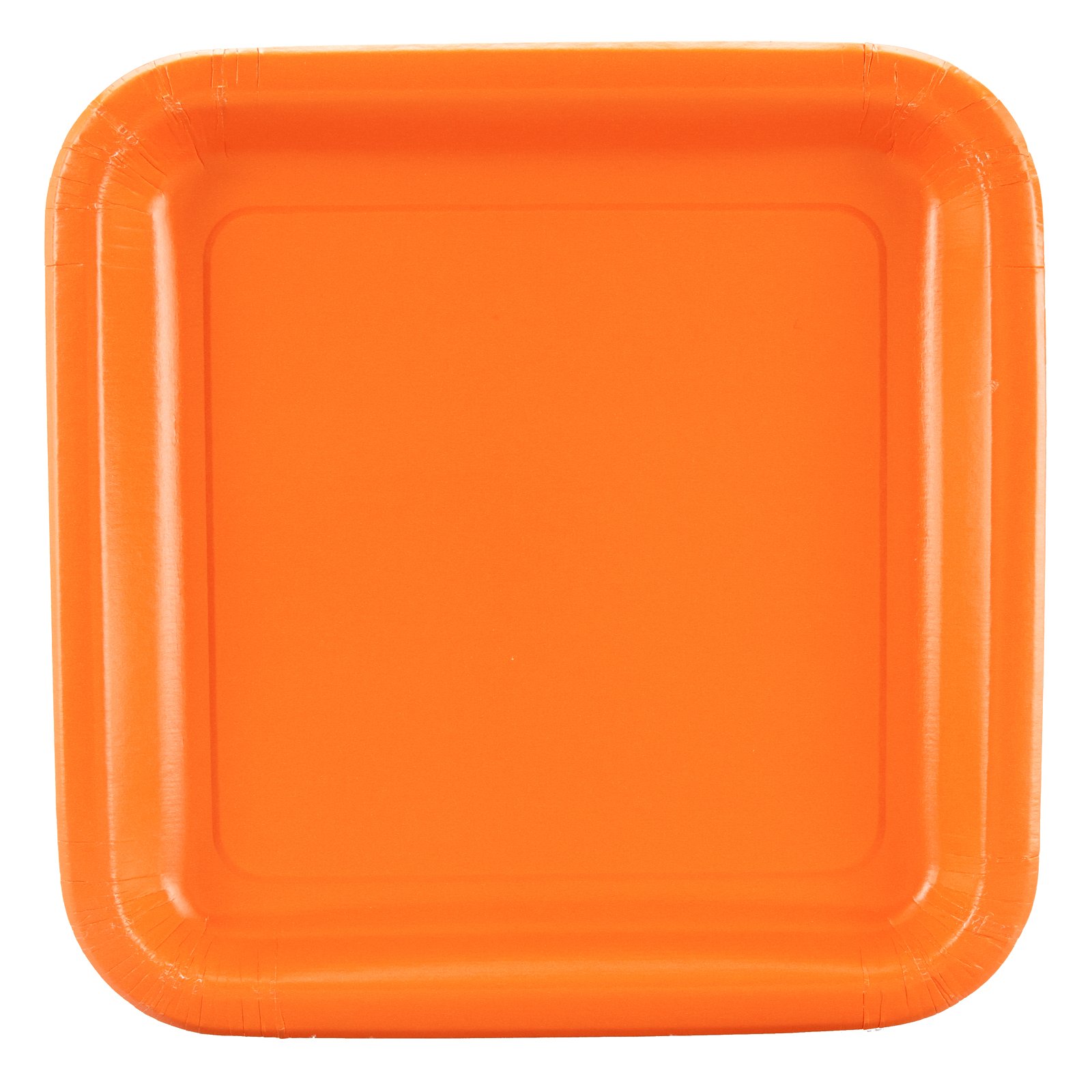 Orange Square Dinner Plates (12 count) - Click Image to Close