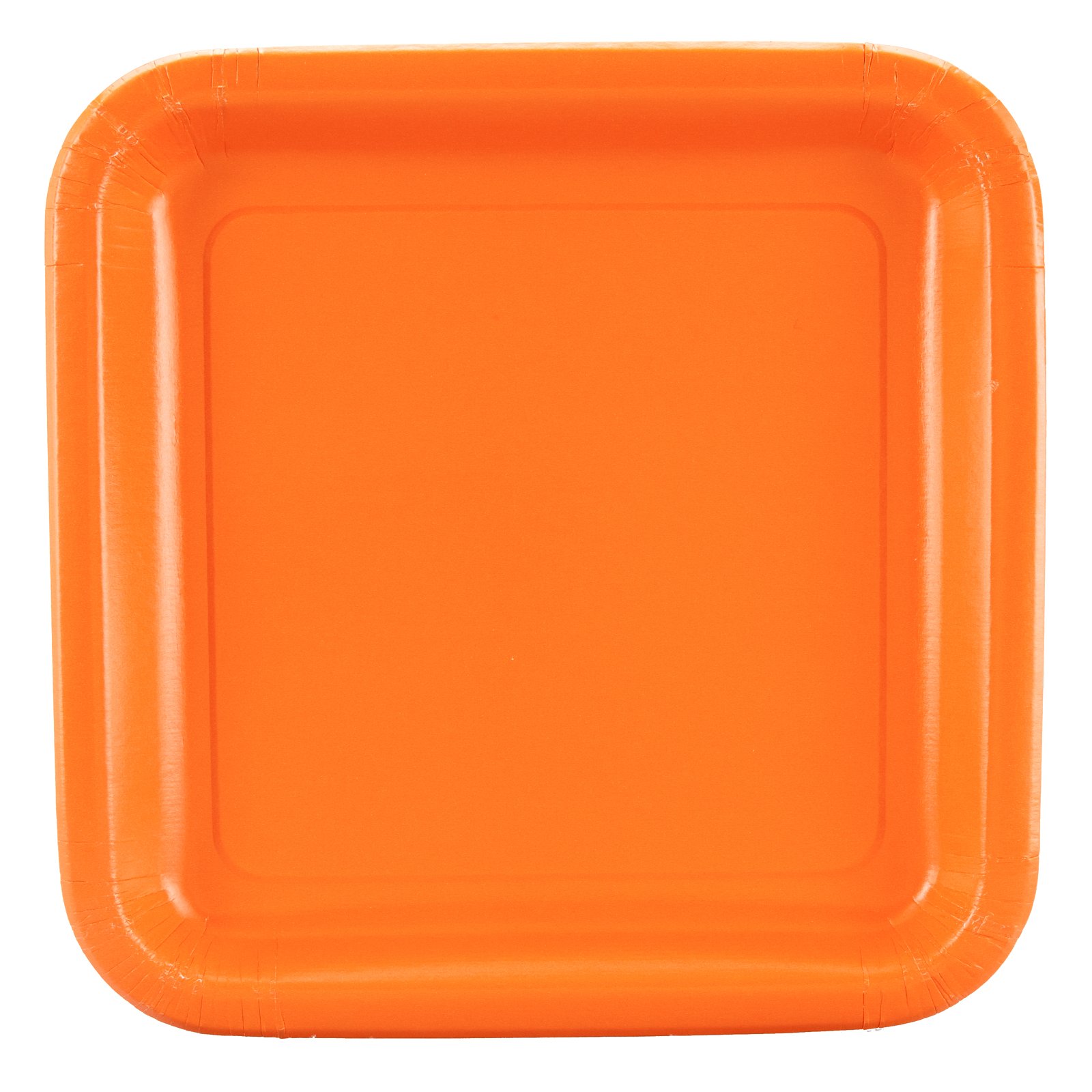 Orange Square Dinner Plates (12 count)