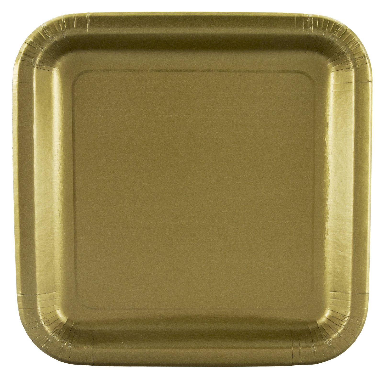 Gold Square Dinner Plates (12 count)