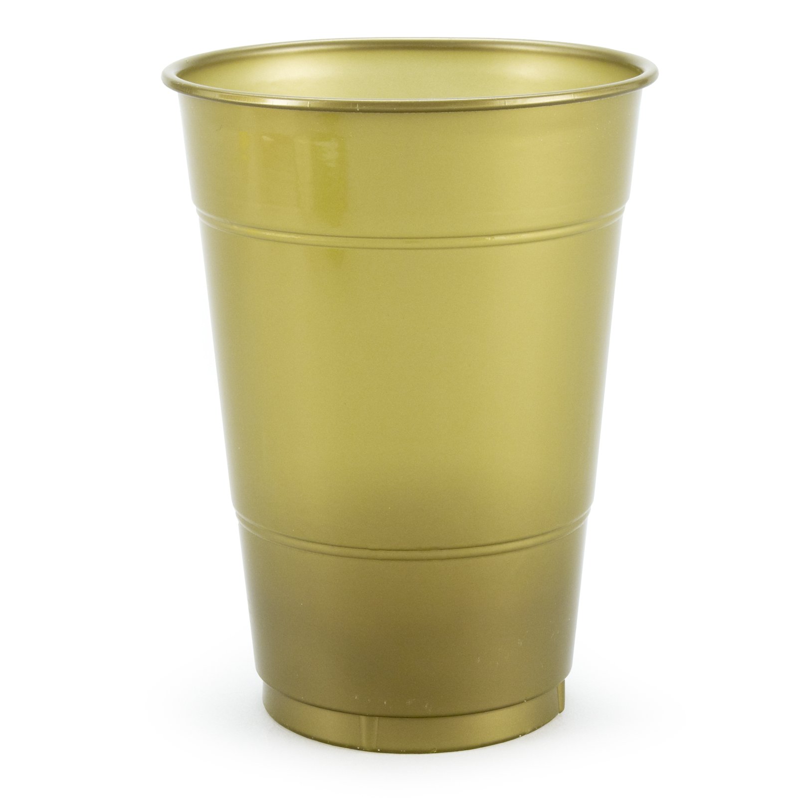 Gold 16 oz. Plastic Cups (20 count) - Click Image to Close