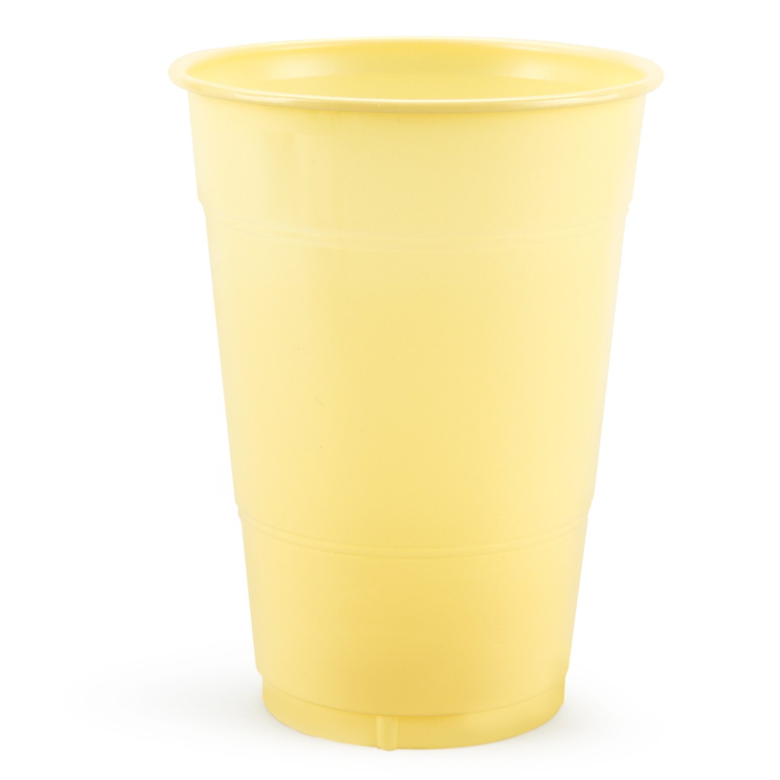 Light Yellow 16 oz. Plastic Cups (20 count) - Click Image to Close