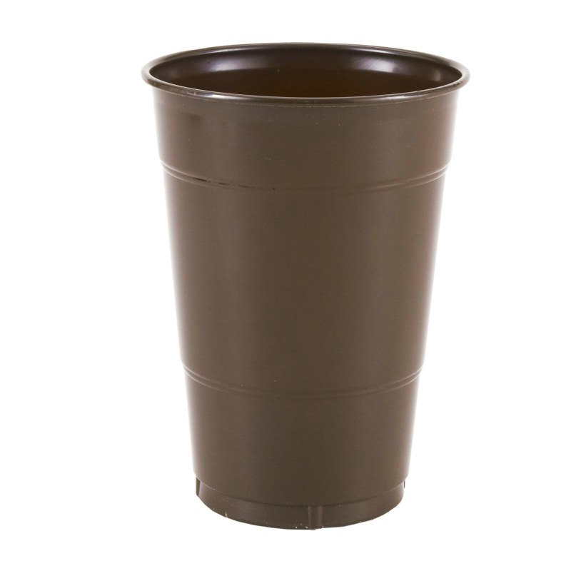 Brown 16 oz. Plastic Cups (20 count) - Click Image to Close