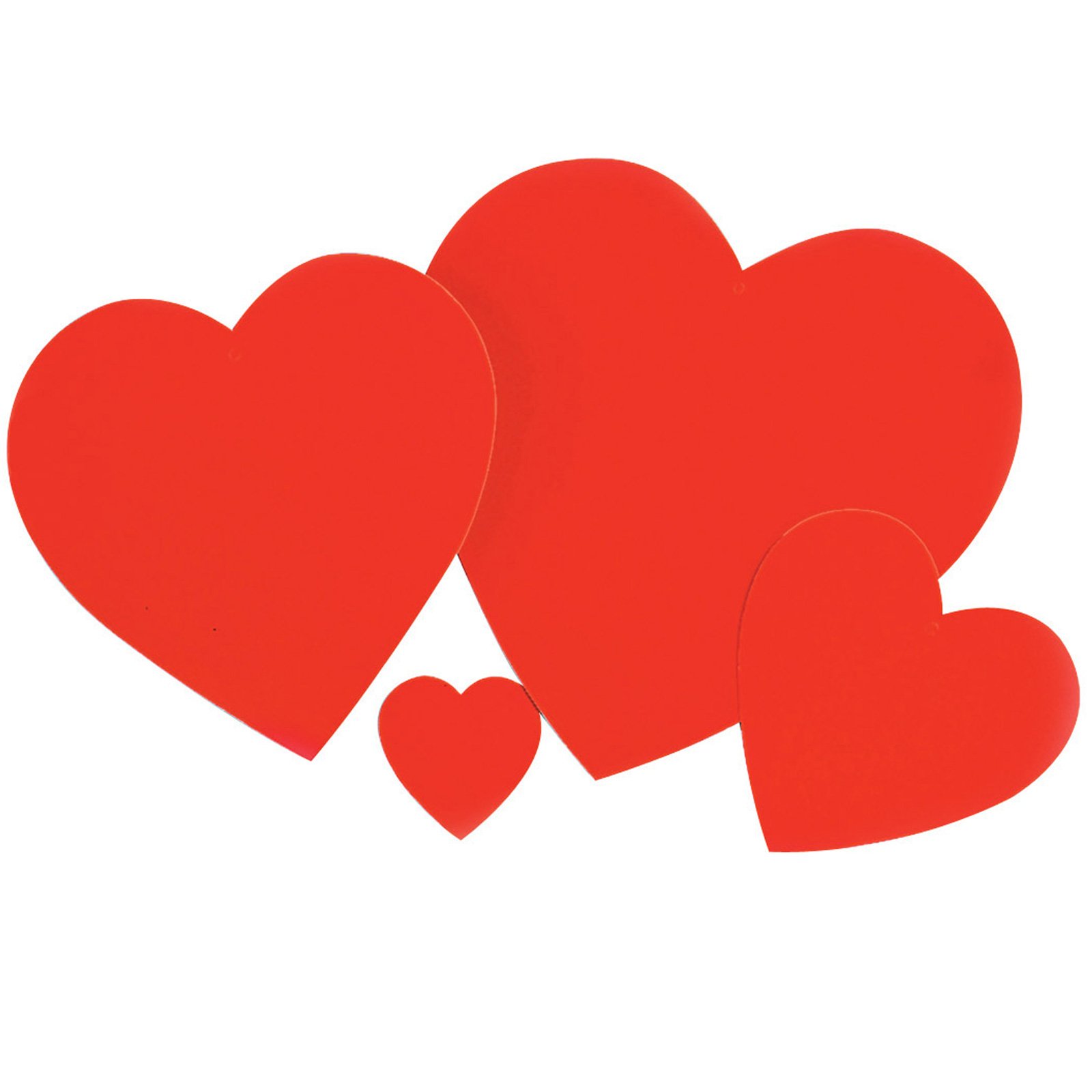 Red Heart Cutouts (9 count) - Click Image to Close