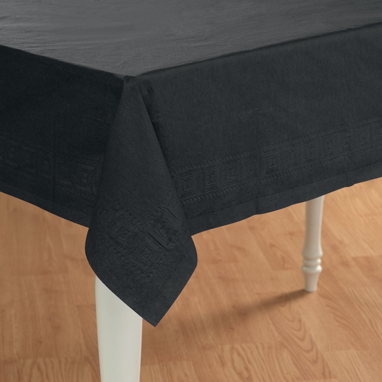 Black Velvet (Black) Paper Tablecover - Click Image to Close