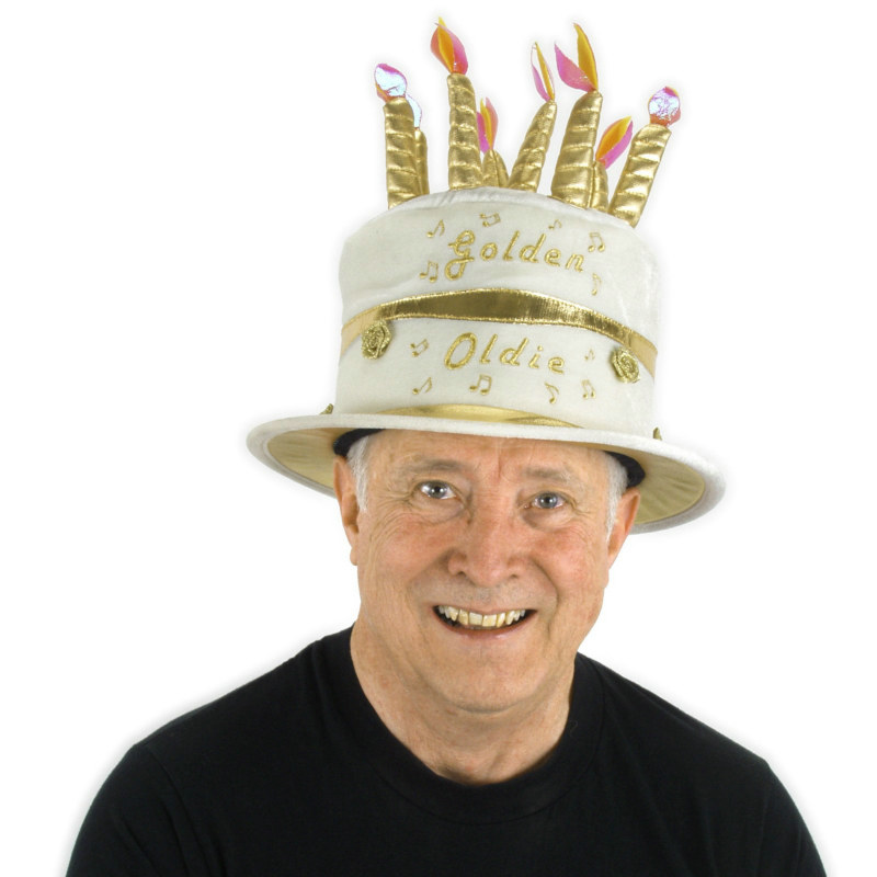 Golden Oldie Birthday Cake Hat