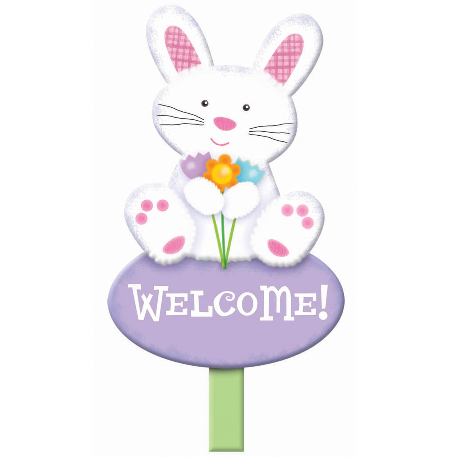 Welcome Bunny Lawn Sign - Click Image to Close