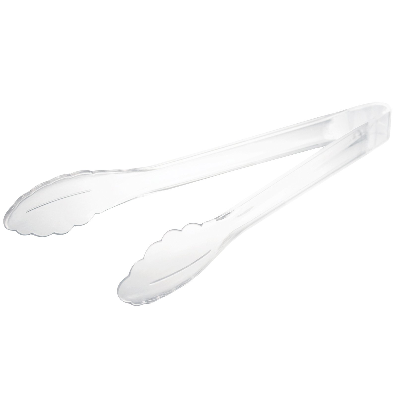 12" Clear Plastic Tongs - Click Image to Close