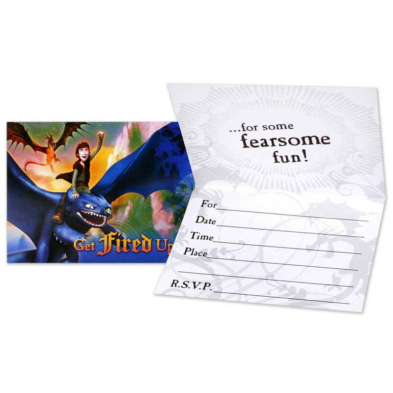 How To Train Your Dragon Invitations (8 count)