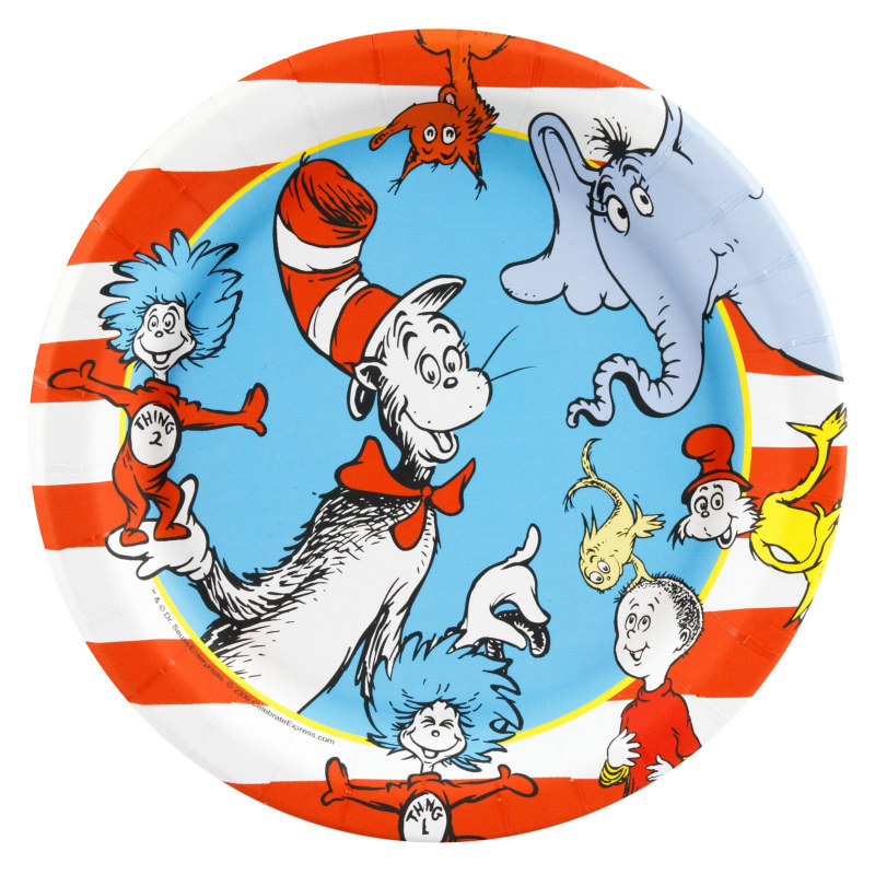 Dr. Seuss Dessert Plates (8 count) - Click Image to Close