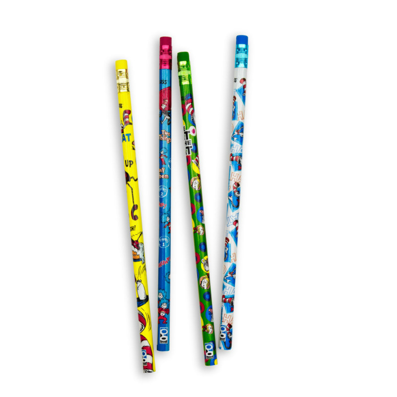 Dr. Seuss Cat In The Hat Pencils Asst. (8 count) - Click Image to Close