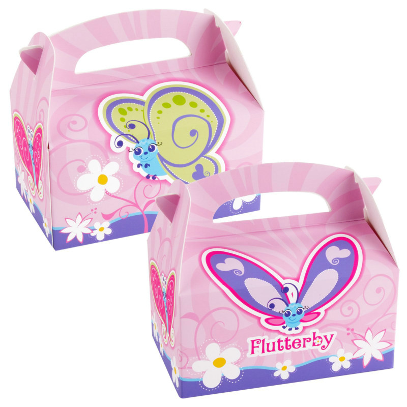 Flutterby Butterflies Empty Favor Boxes (4 count) - Click Image to Close