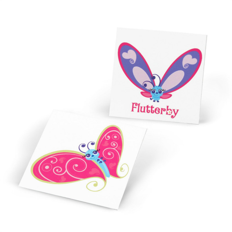Flutterby Butterflies Tattoos (8 count) - Click Image to Close