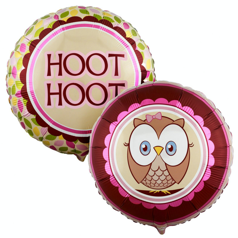 Look Whoo's 1 - Pink 18" Foil Balloon - Click Image to Close