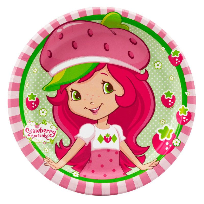 Strawberry Shortcake Dessert Plates (8 count) - Click Image to Close