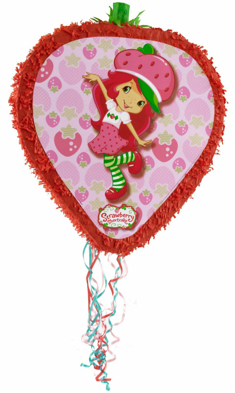 Strawberry Shortcake Shaped Pull-String Pinata - Click Image to Close