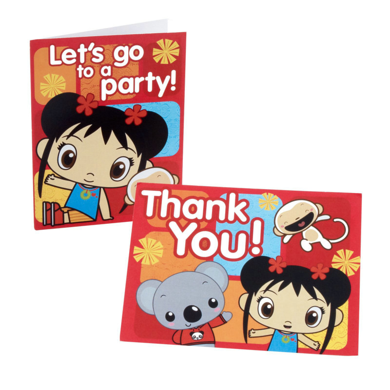 Ni Hao, Kai-Lan Invitation/ Thank You Postcards (8 of each) - Click Image to Close