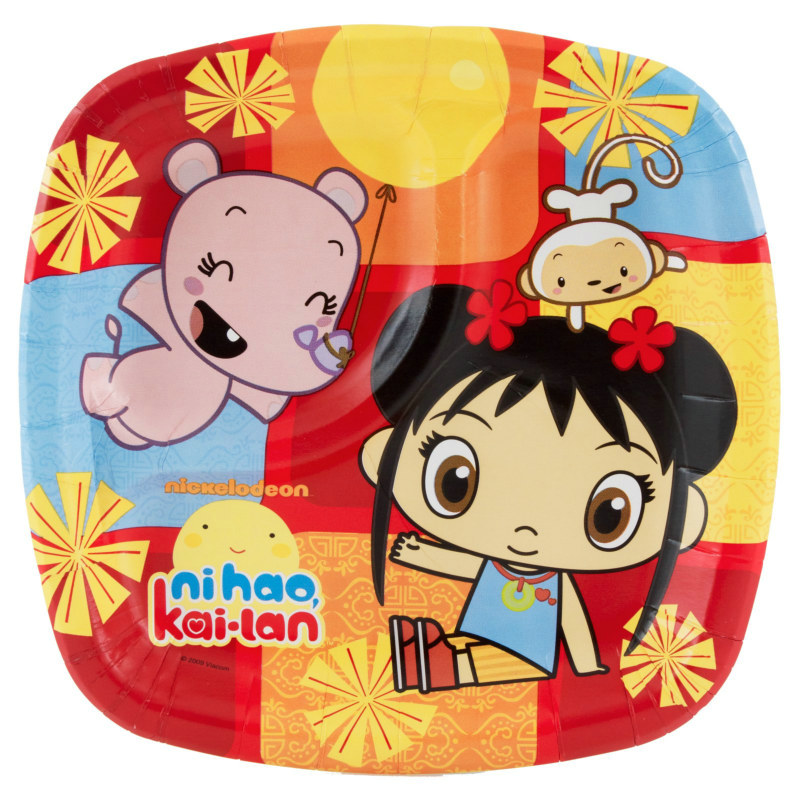 Ni Hao, Kai-Lan Pocket Dessert Plates (8 count) - Click Image to Close