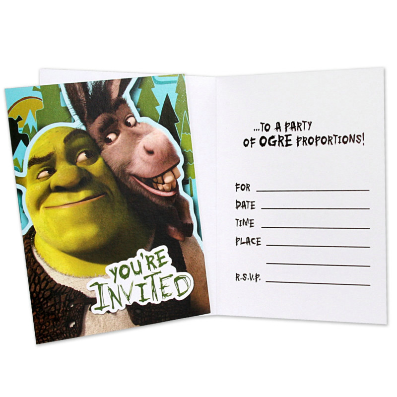 Shrek Forever After Invitations (8 count) - Click Image to Close