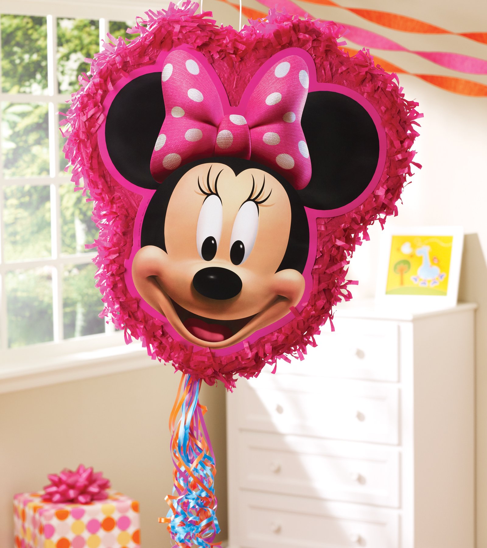 Minnie Mouse 18" Pull String Pinata - Click Image to Close