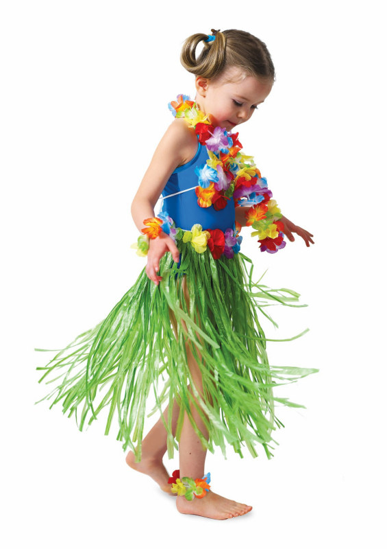 Hula Child Skirt Set - Click Image to Close