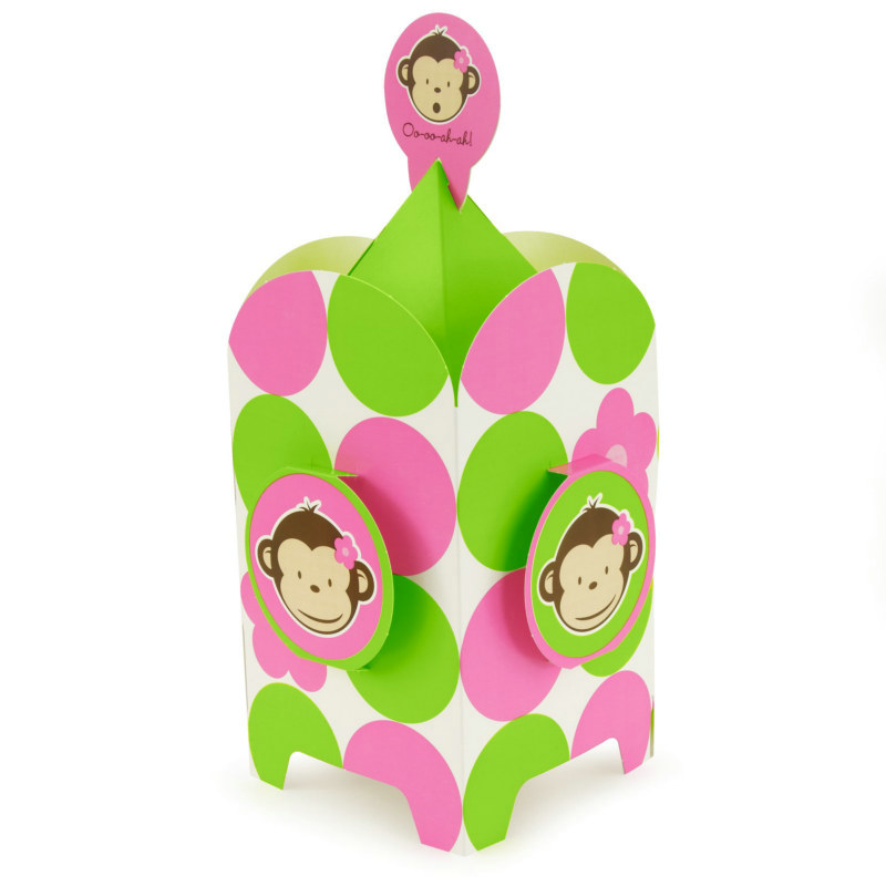 Pink Mod Monkey Centerpiece - Click Image to Close