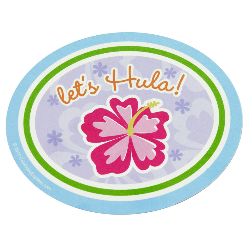 Hawaiian Girl Sticker Sheets (4 count) - Click Image to Close