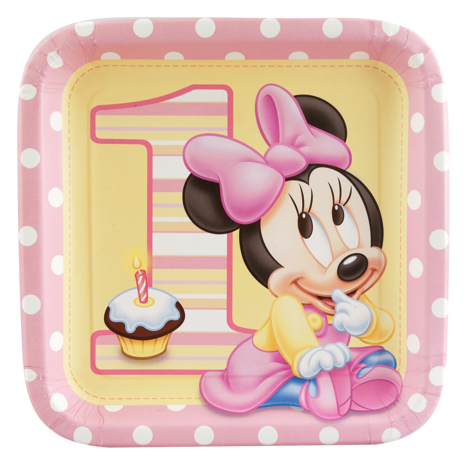 Minnie's 1st Birthday Dinner Plates (8 count)