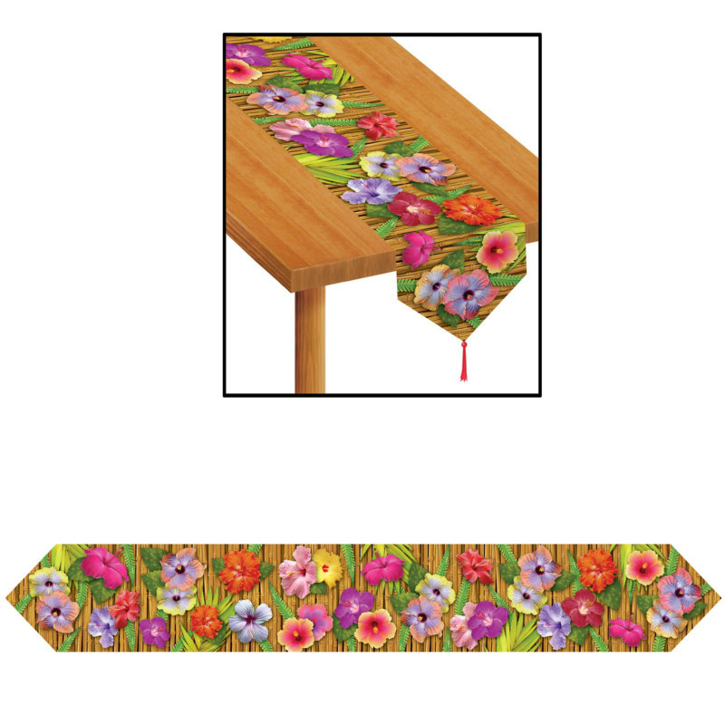 Printed 6' Luau Table Runner - Click Image to Close