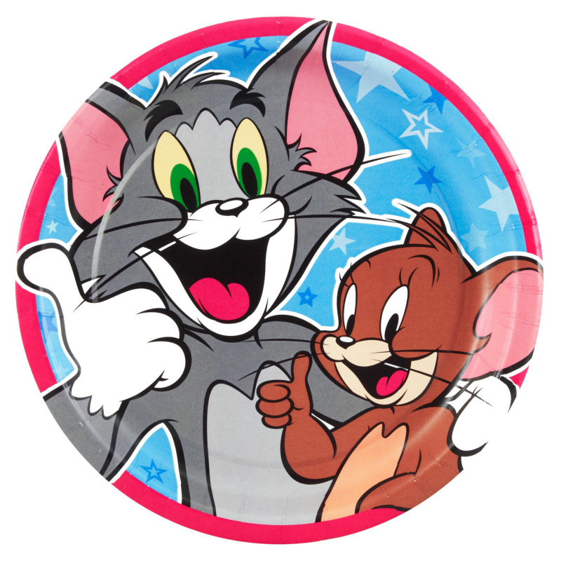 Tom and Jerry Dessert Plates (8 count) - Click Image to Close