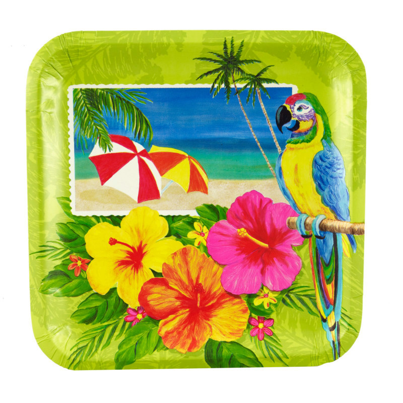 Tropical Vacation Dinner Plates (8 count)